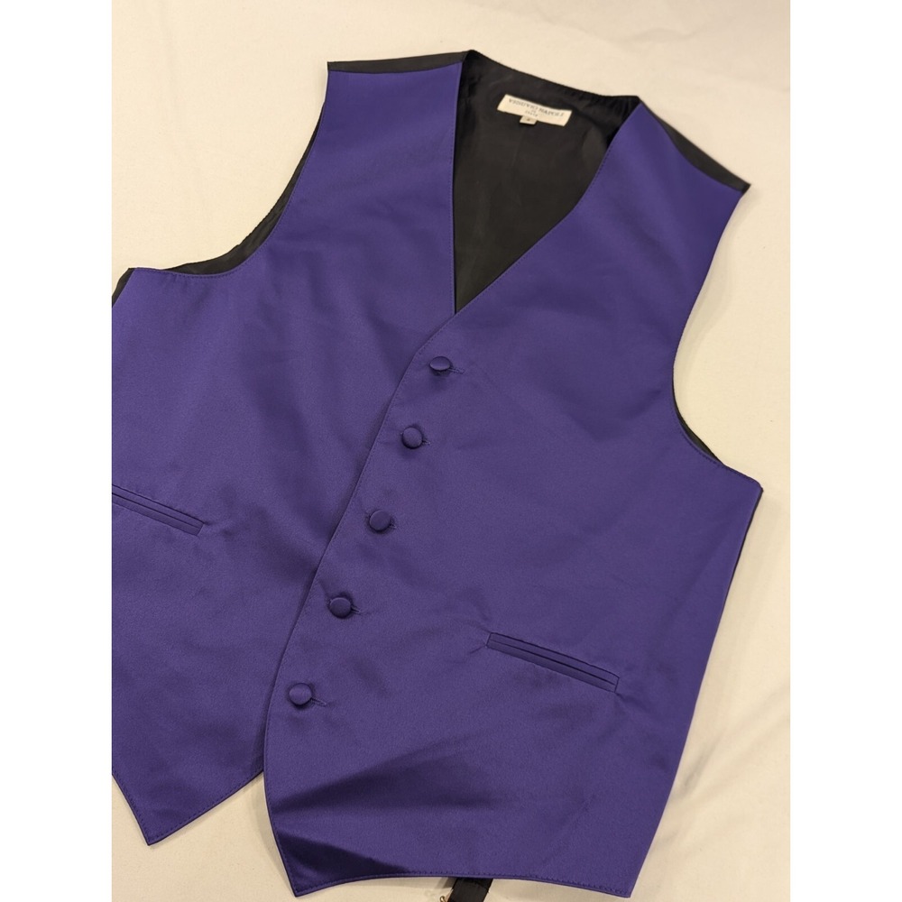 Vesuvio Napoli Dress Vest Mens Size Small Purple Italy Special Occasion Event
